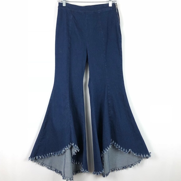bell bottom fringe jeans